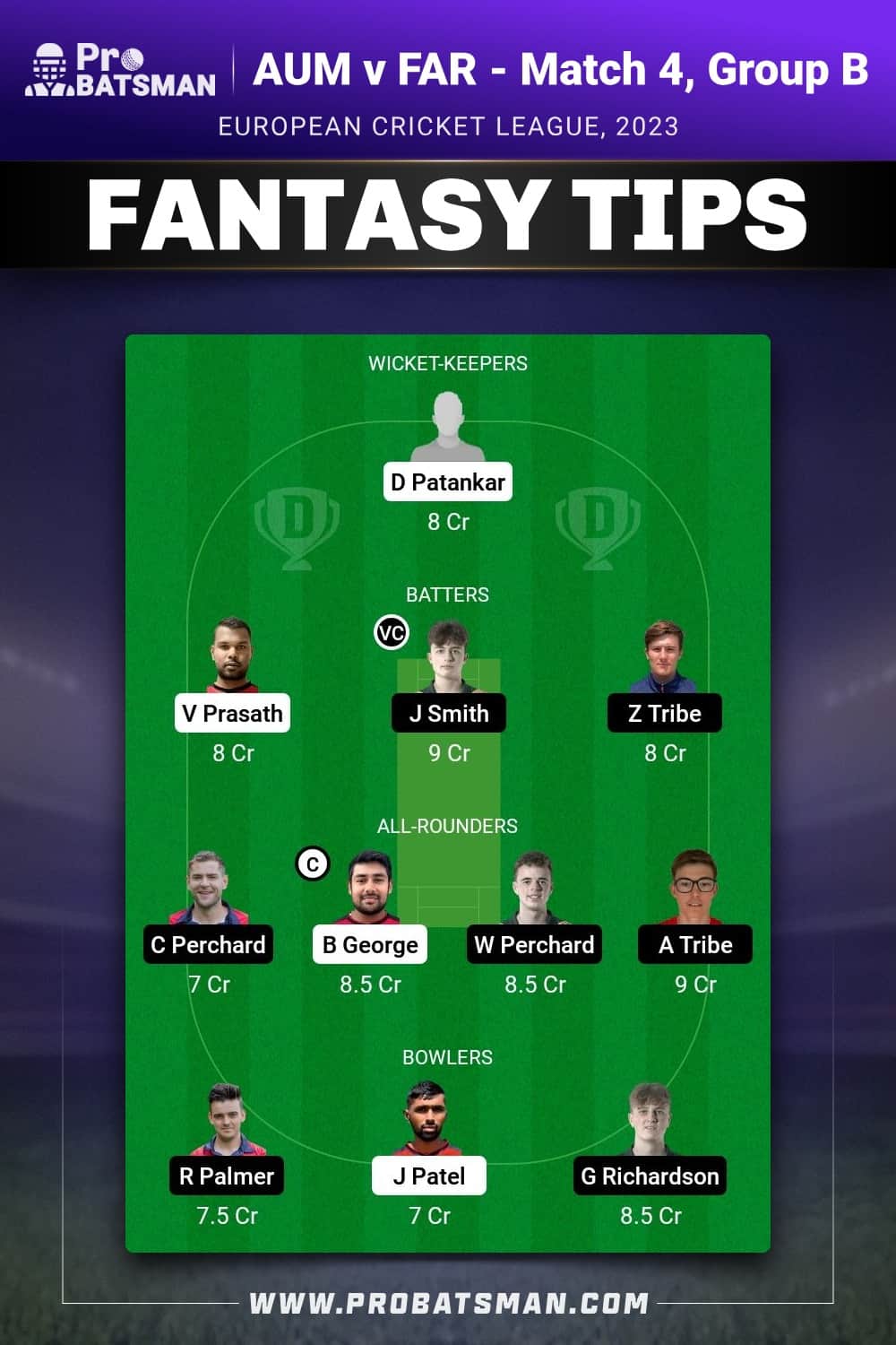 AUM vs FAR Dream11 Prediction - Fantasy Team 2