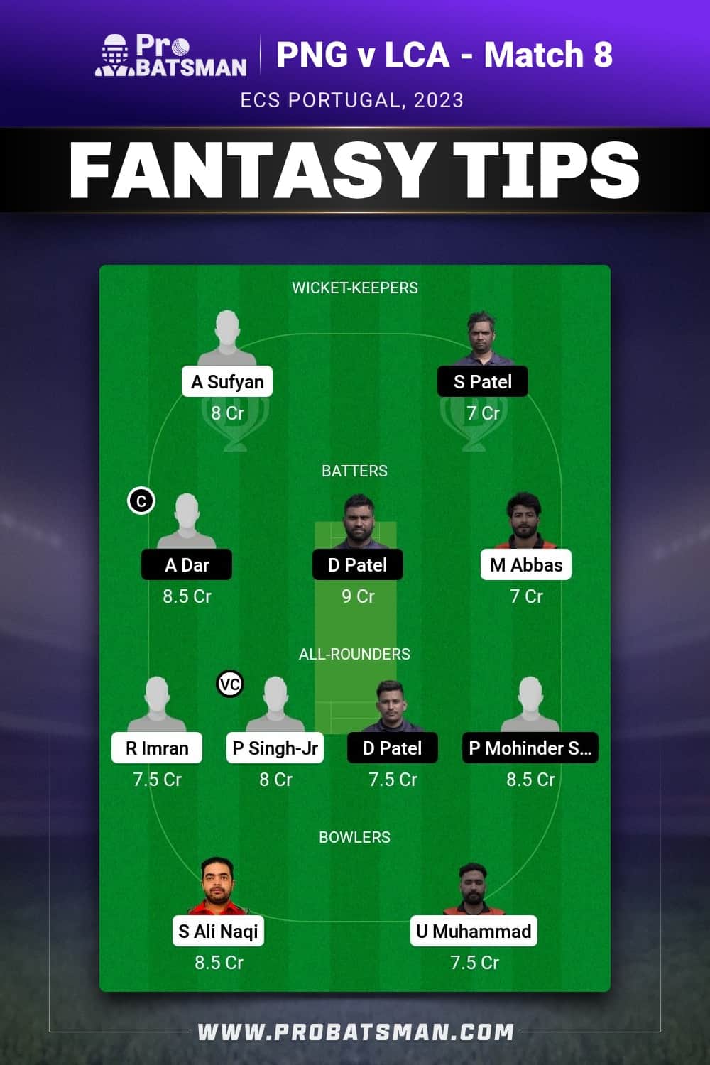 PNJ vs LCA Dream11 Prediction - Fantasy Team 2