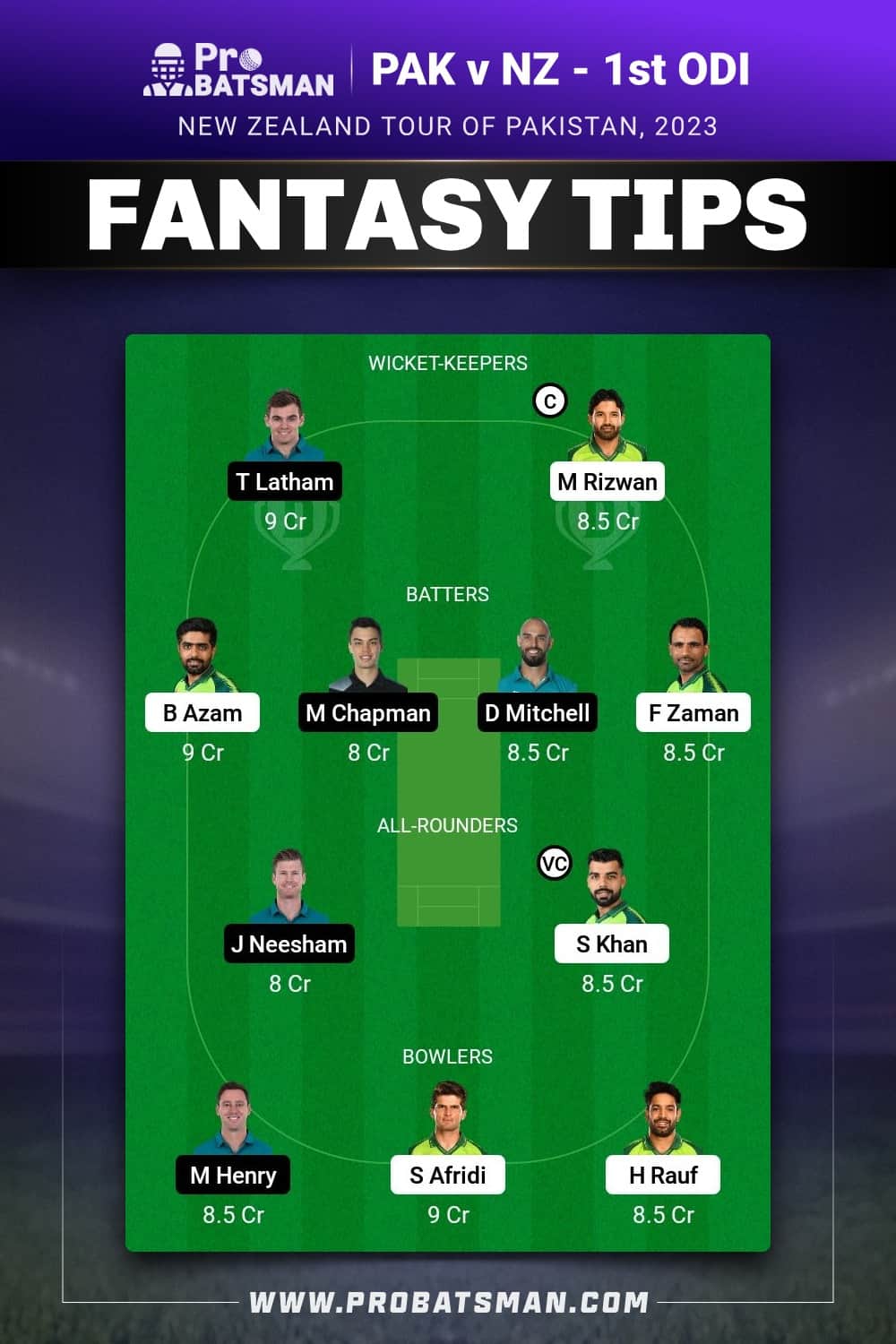 PAK vs NZ Dream11 Prediction - Fantasy Team 2