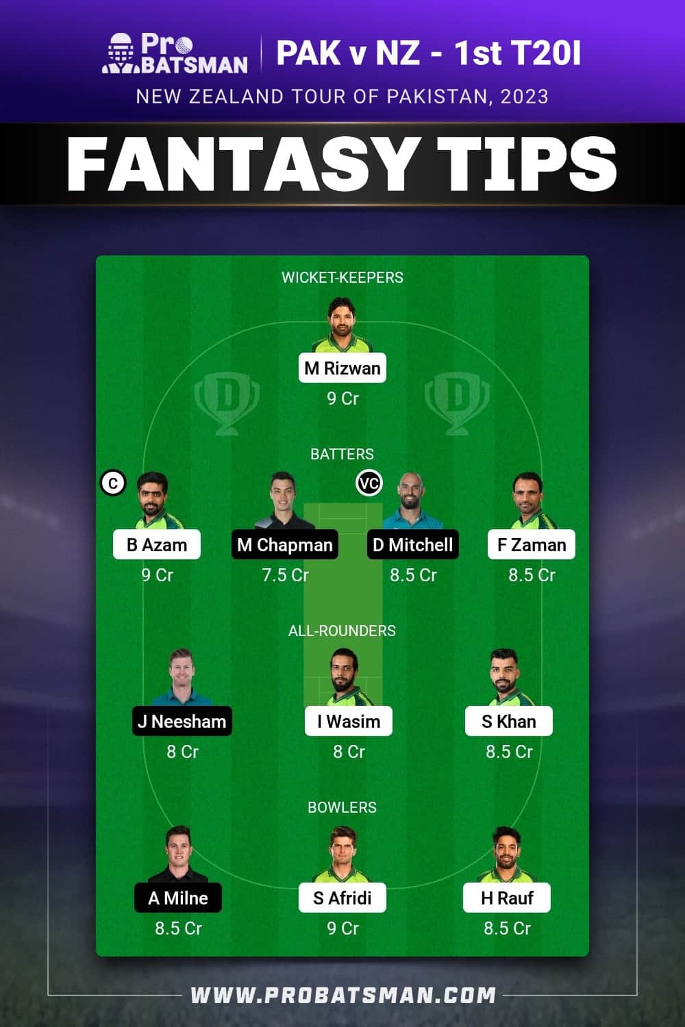 PAK vs NZ Dream11 Prediction - Fantasy Team 2