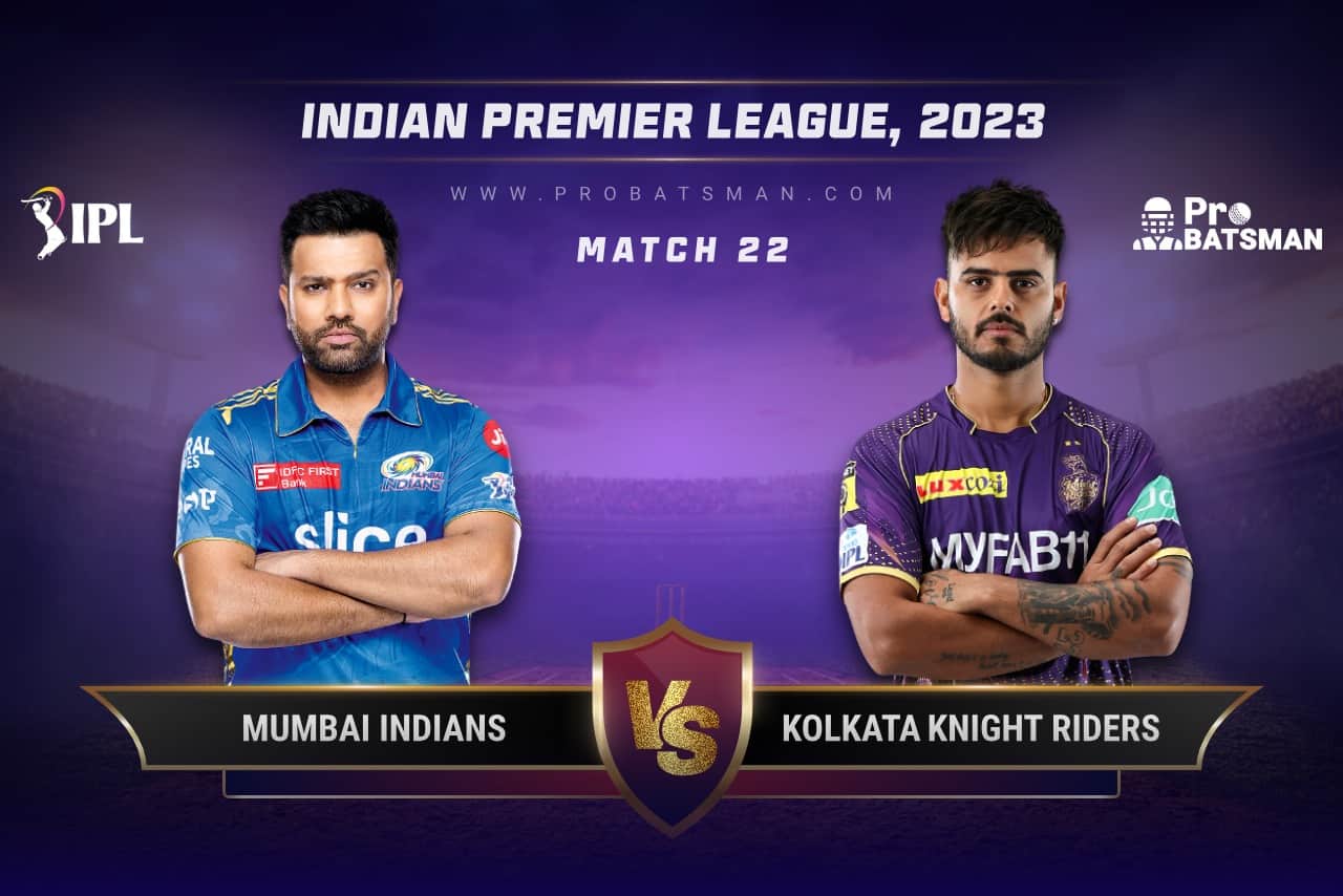 MI vs KOL Dream11 Prediction With Stats, Pitch Report & Player Record of IPL 2023 For Match 22 Match 22 MI vs KKR IPL 2023