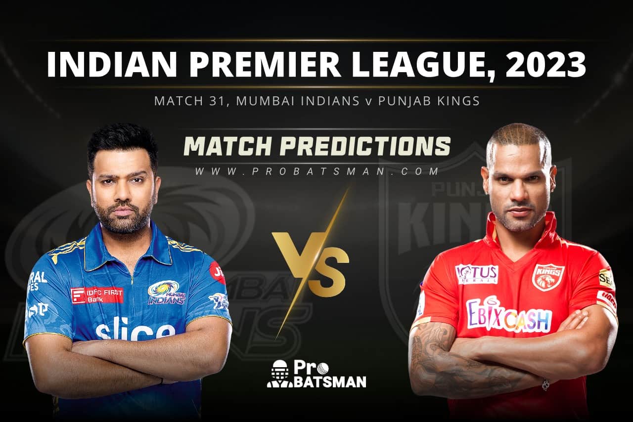Match 31 MI vs PBKS Match Predictions IPL 2023