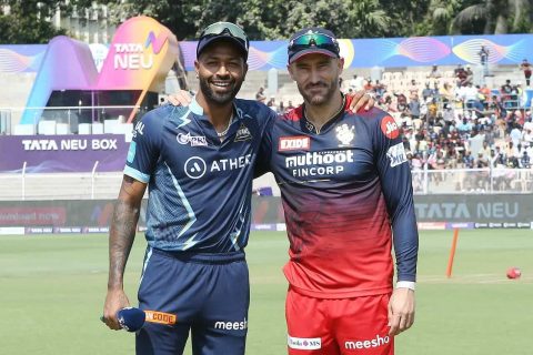 Hardik Pandya and Faf du Plessis