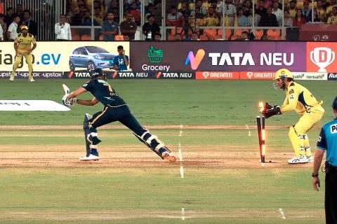 MS Dhoni Stumping Shubman Gill IPL 2023 Final