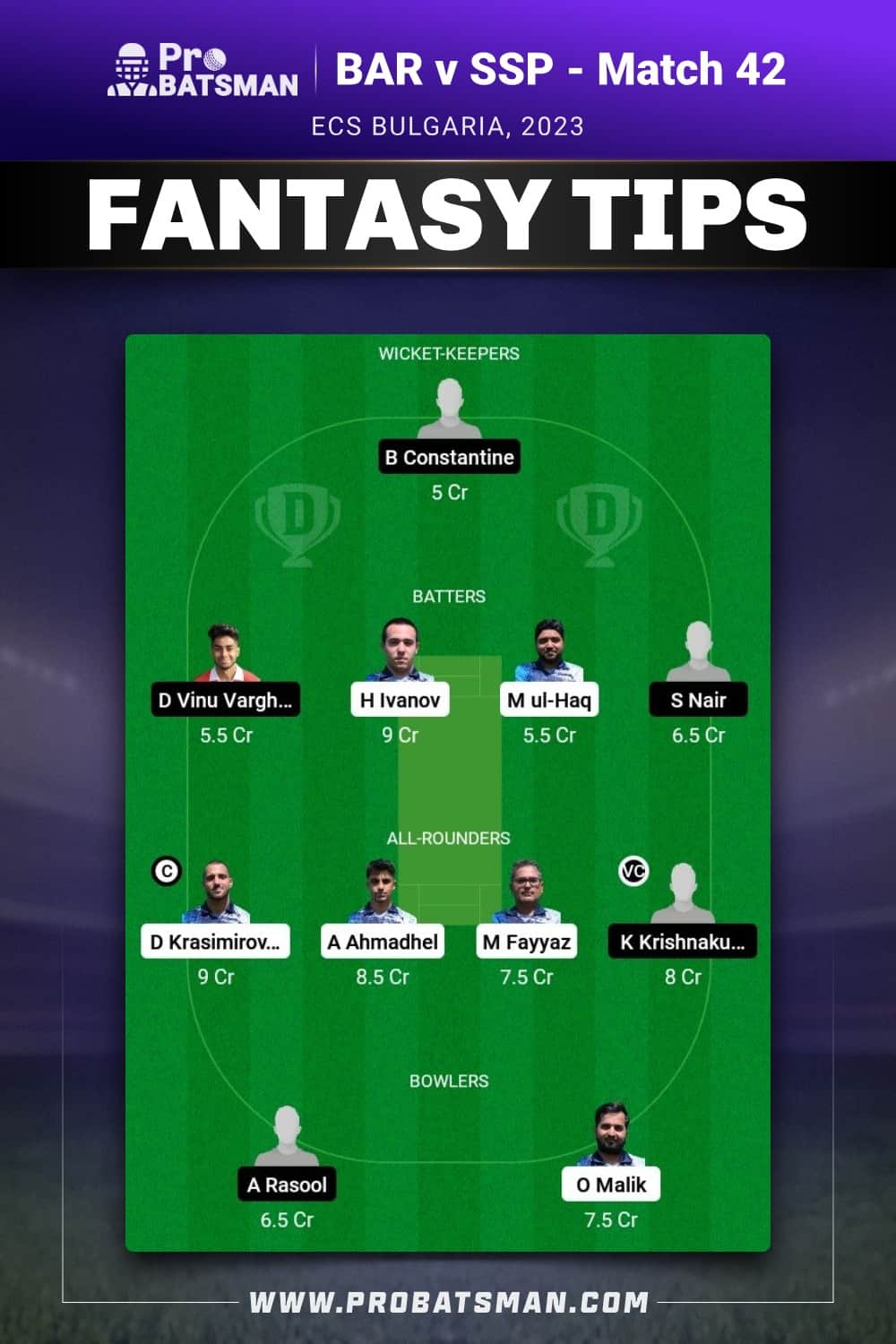 BAR vs SSP Dream11 Prediction - Fantasy Team 2 BAR vs SSP Dream11 Prediction - Fantasy Team 2