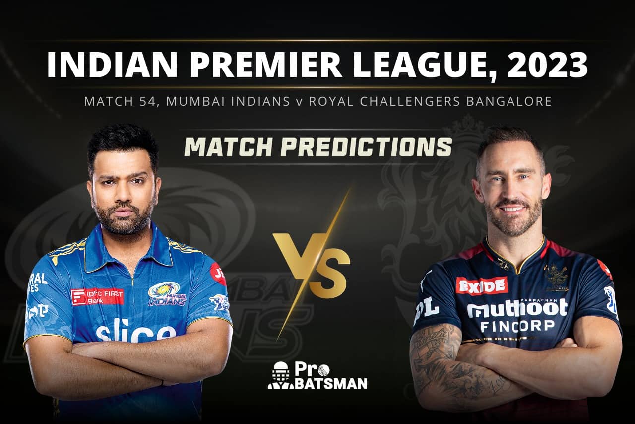 Match 54 MI vs RCB Match Predictions IPL 2023