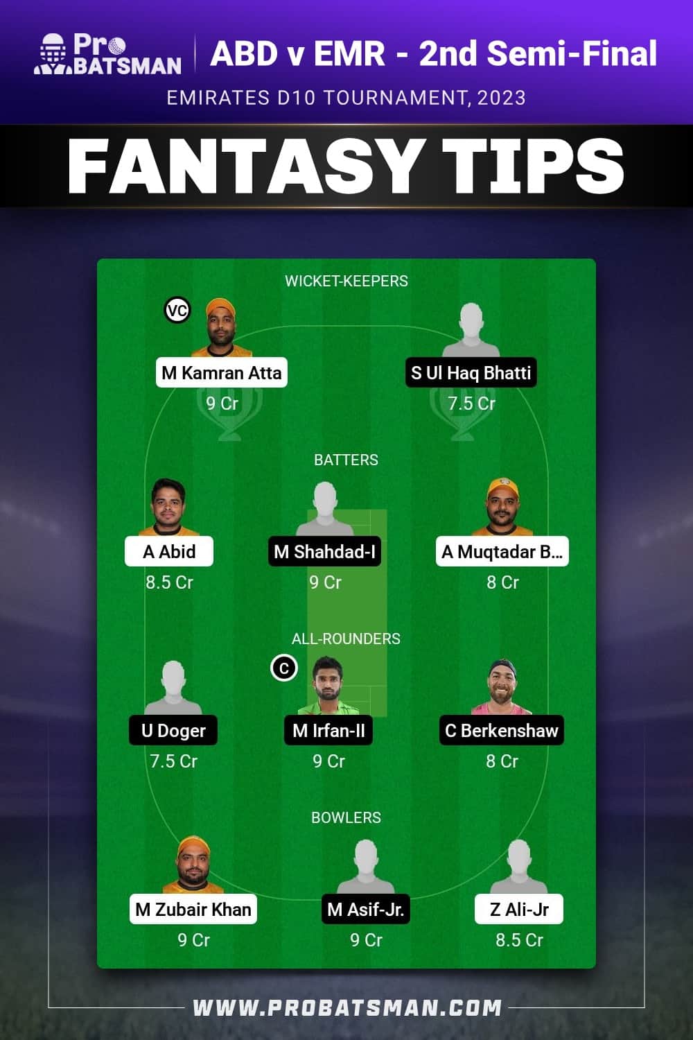 ABD vs EMR Dream11 Prediction - Fantasy Team 2 ABD vs EMR Dream11 Prediction - Fantasy Team 2