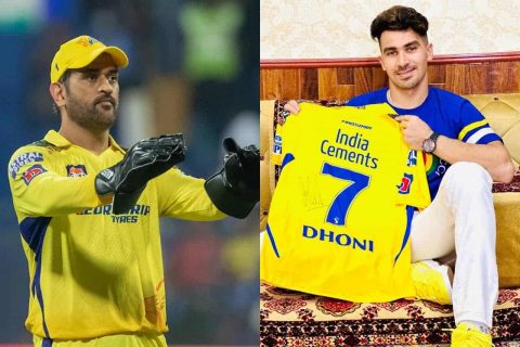 MS Dhoni gifts CSK jersey to Afghanistan batter Rahmanullah Gurbaz