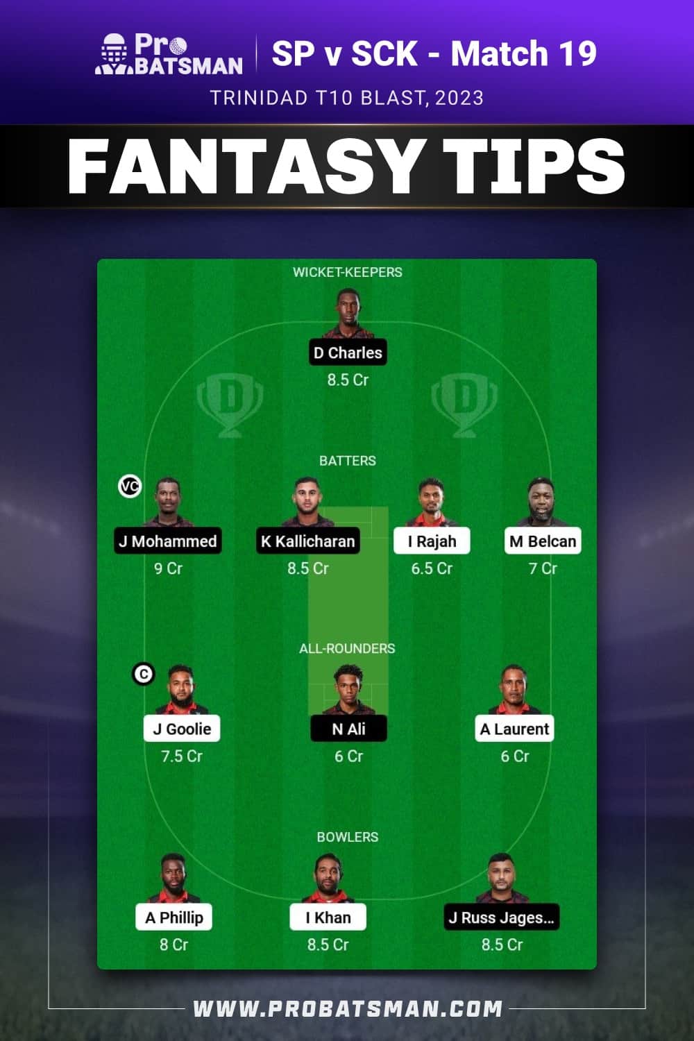 SP vs SCK Dream11 Prediction - Fantasy Team 2 SP vs SCK Dream11 Prediction - Fantasy Team 2