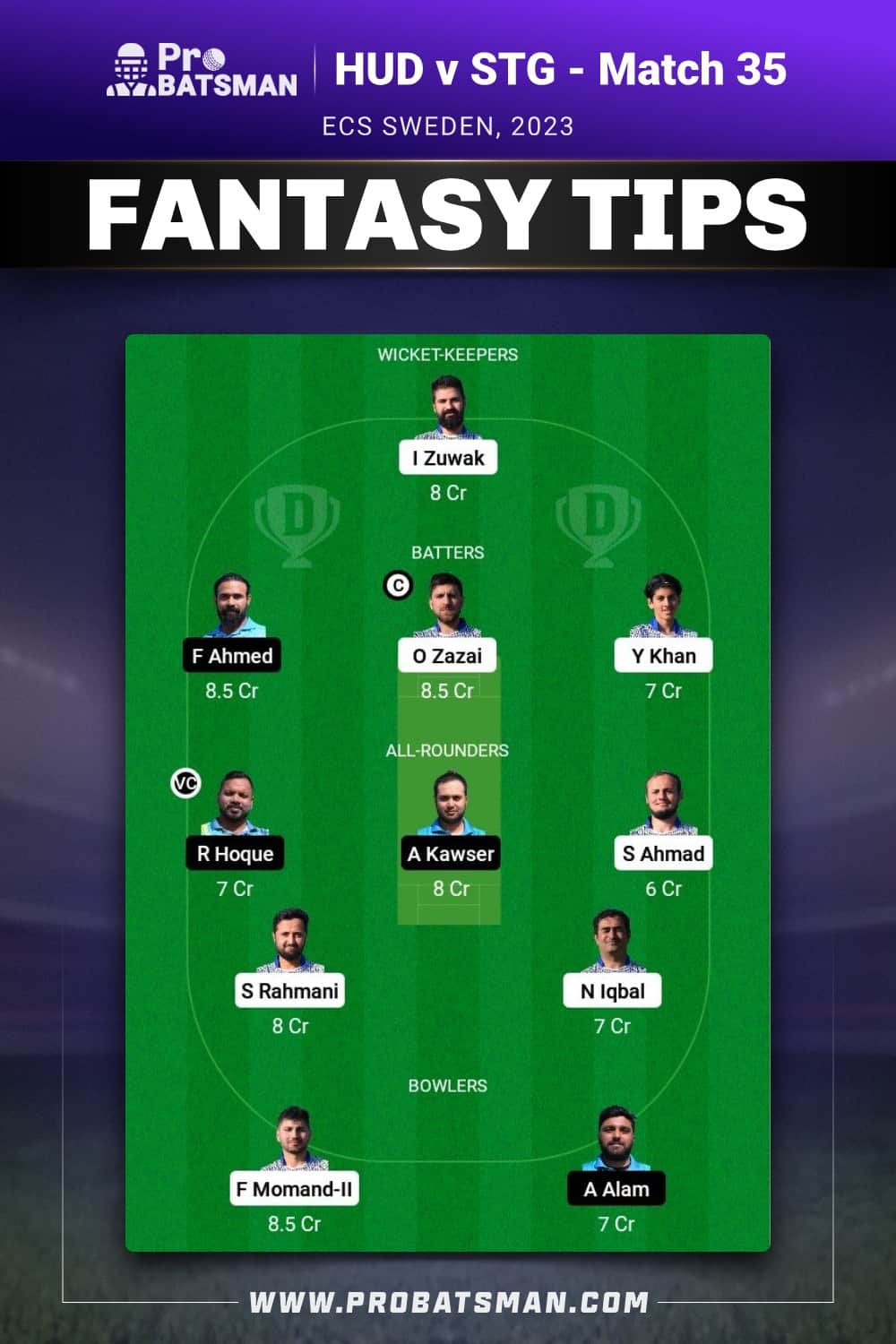 HUD vs STG Dream11 Prediction - Fantasy Team 2 HUD vs STG Dream11 Prediction - Fantasy Team 2