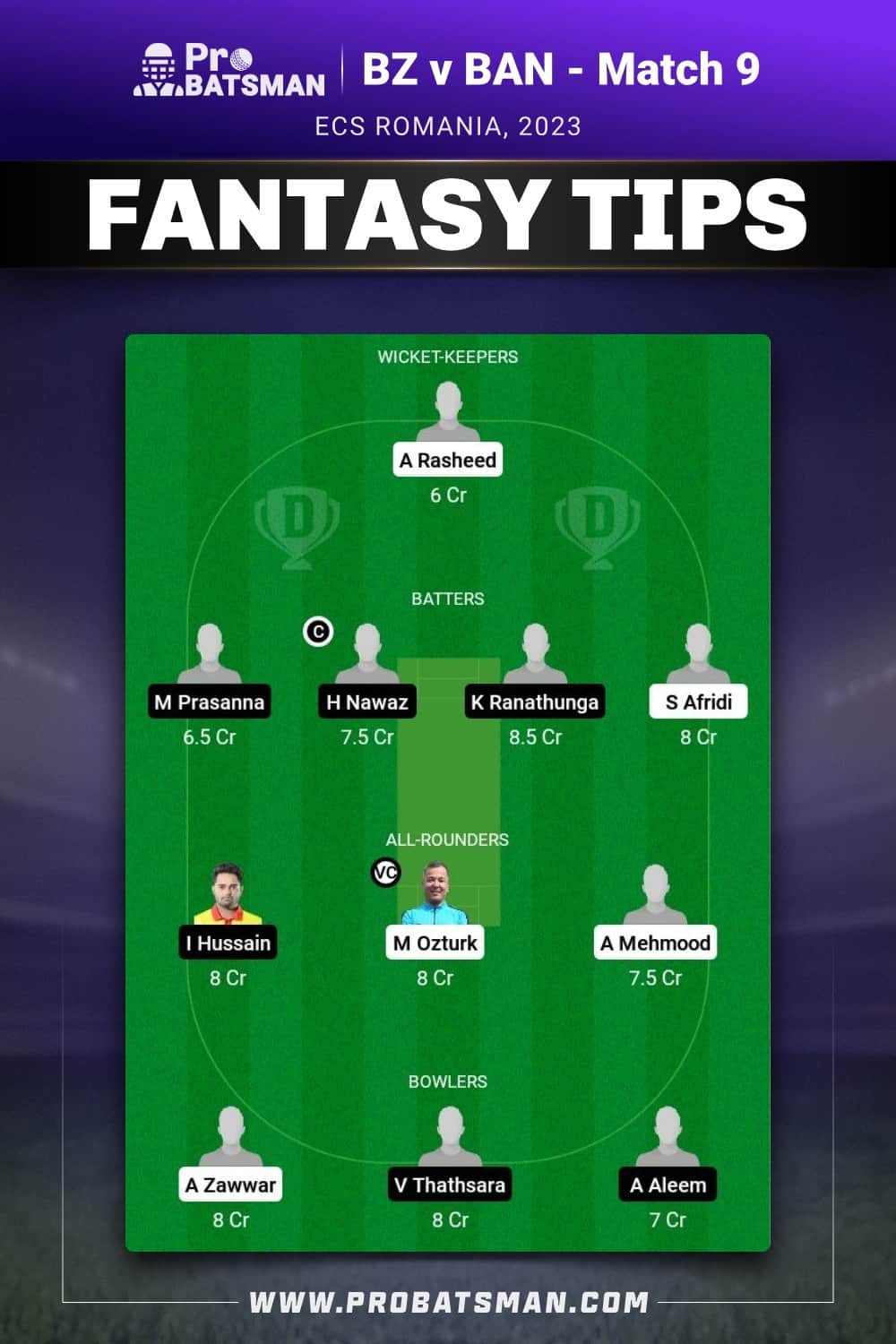 BZ vs BAN Dream11 Prediction - Fantasy Team 1 BZ vs BAN Dream11 Prediction - Fantasy Team 1