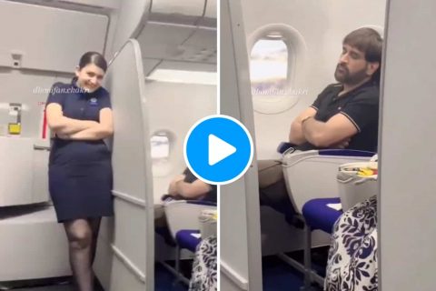 [Watch] Controversy Erupts as Fans Slam Air Hostess for Filming Sleeping MS Dhoni During Flight