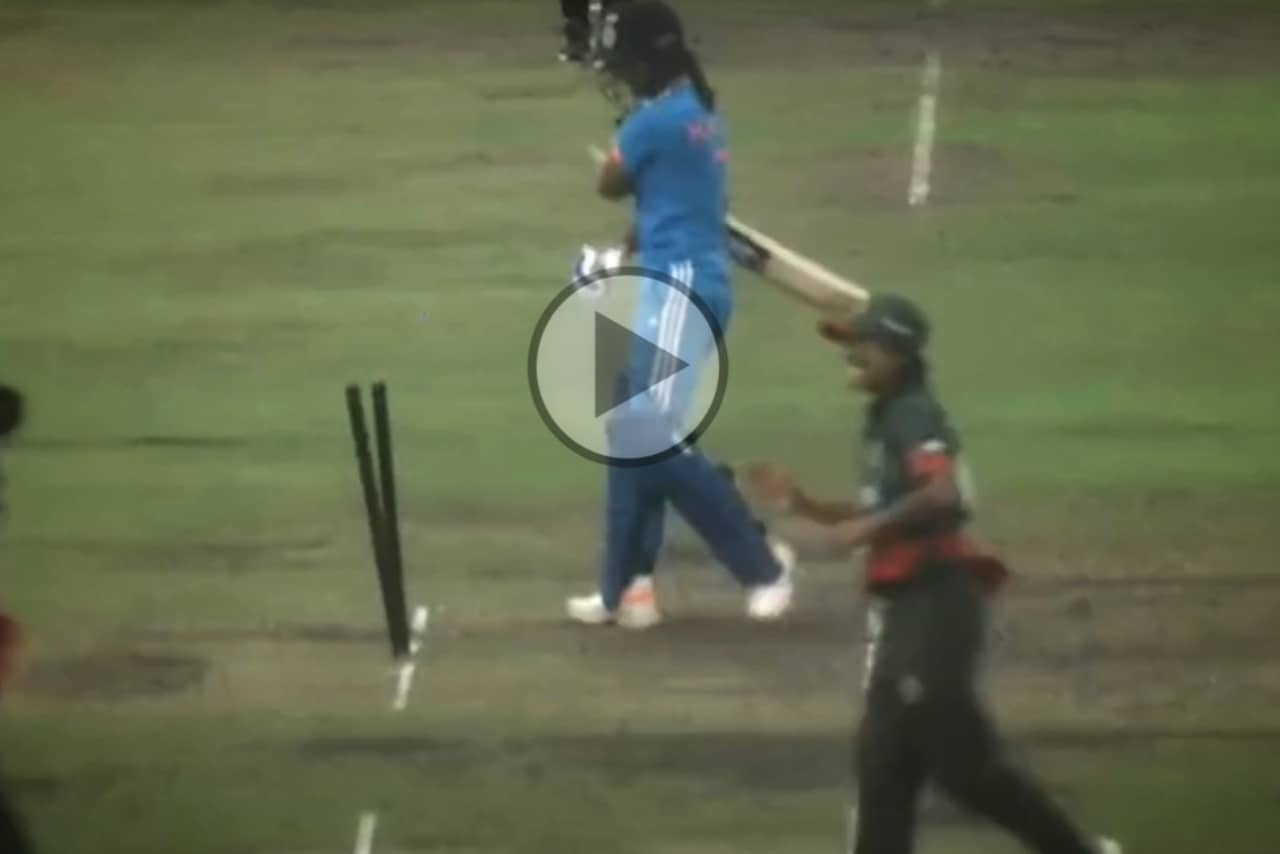 Harmanpreet Kaur Shatters Stumps in Frustration