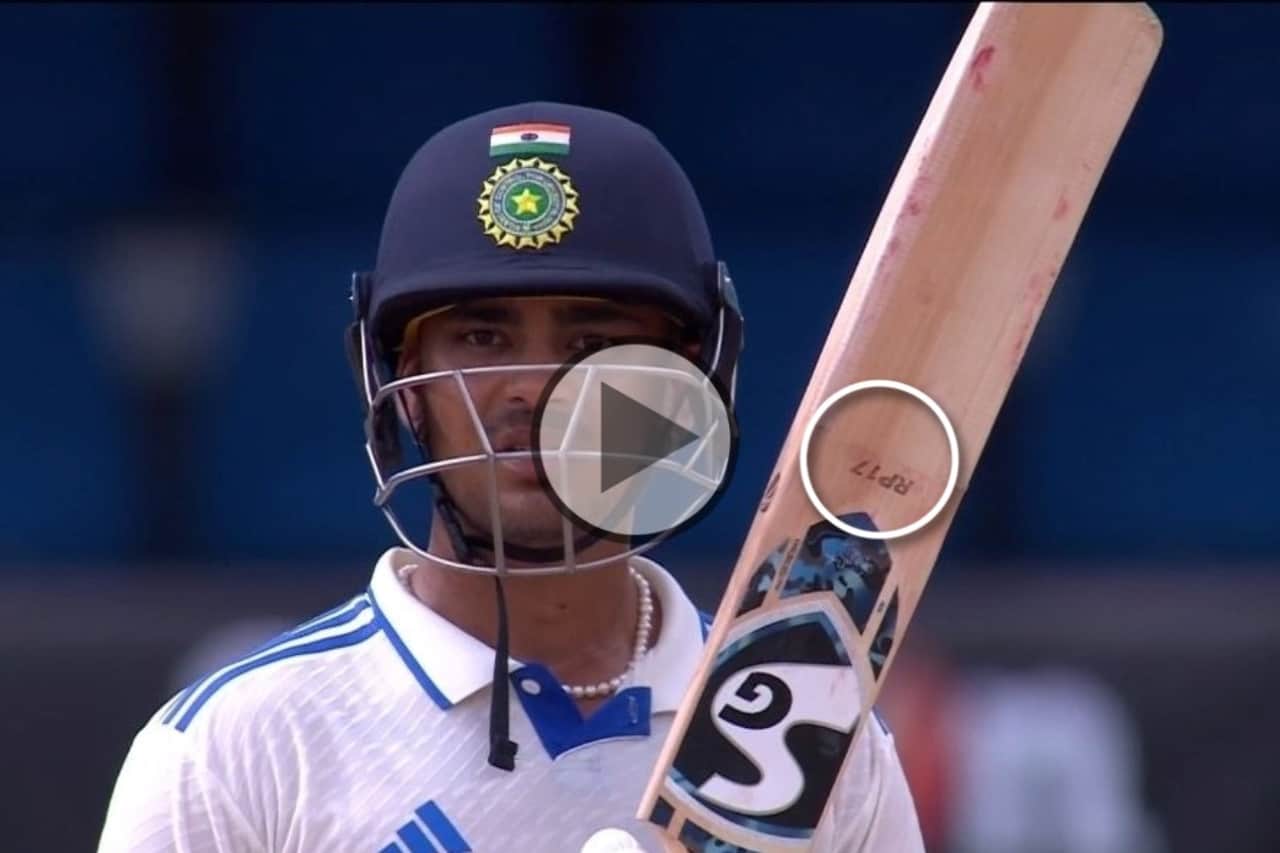 IND vs WI: Ishan Kishan Honors Rishabh Pant, Scores Maiden Test Fifty with 'RP17' Bat - Watch Video Ishan Kishan Honors Rishabh Pant