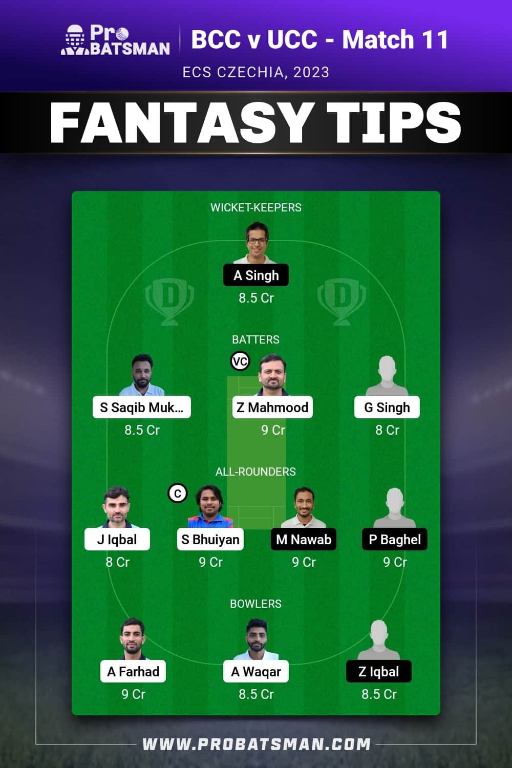 BCC vs UCC Dream11 Prediction - Fantasy Team 2 BCC vs UCC Dream11 Prediction - Fantasy Team 2