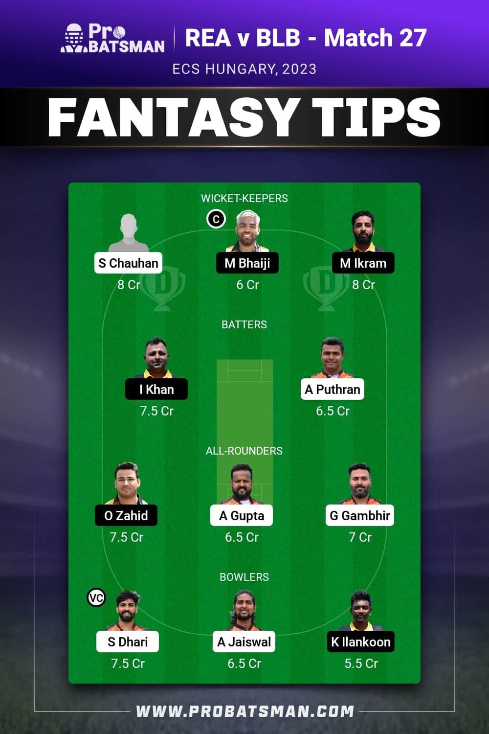 REA vs BLB Dream11 Prediction - Fantasy Team 2 REA vs BLB Dream11 Prediction - Fantasy Team 2