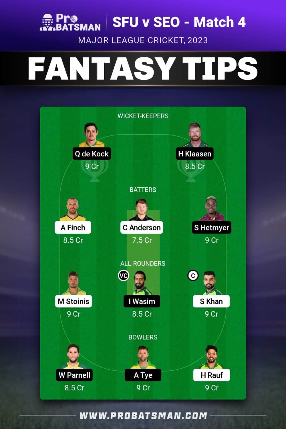 SFU vs SEO Dream11 Prediction - Fantasy Team 1 SFU vs SEO Dream11 Prediction - Fantasy Team 1
