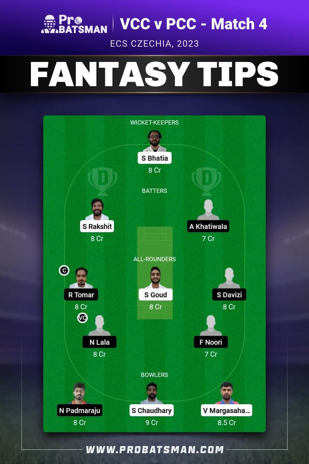 VCC vs PCC Dream11 Prediction With Stats, Pitch Report & Player Record of ECS Czechia, 2023 For Match 4 VCC vs PCC Dream11 Prediction With Stats, Pitch Report & Player Record of ECS Czechia, 2023 For Match 4