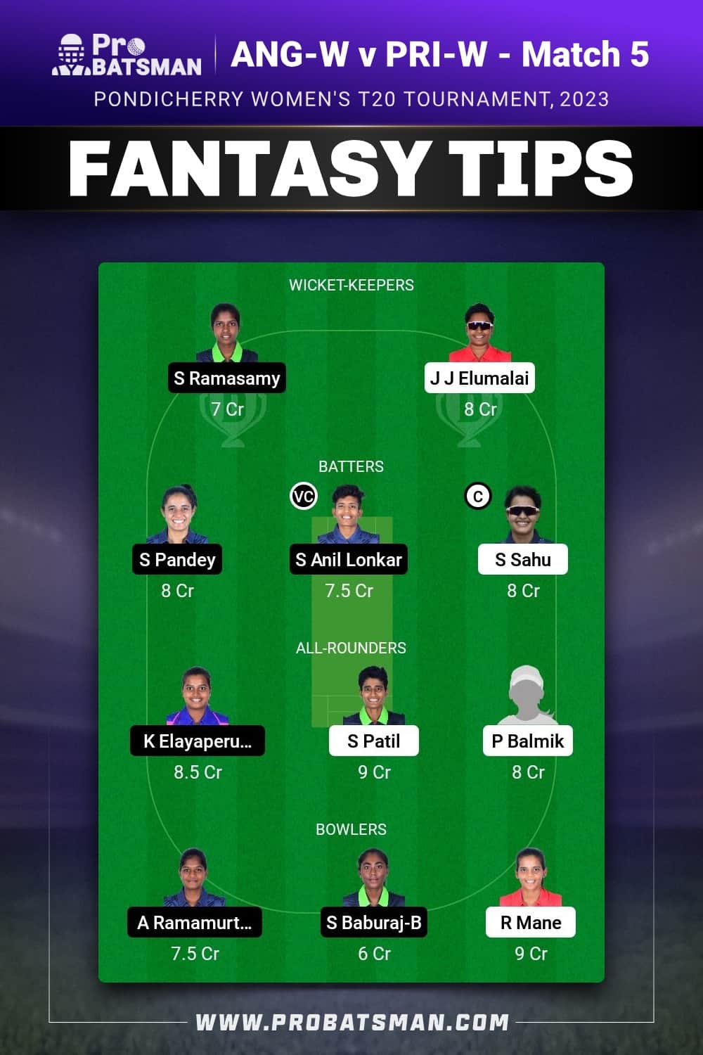 Prediction ANG-W vs PRI-W Dream11 - Fantasy Team 2 Prediction ANG-W vs PRI-W Dream11 - Fantasy Team 2