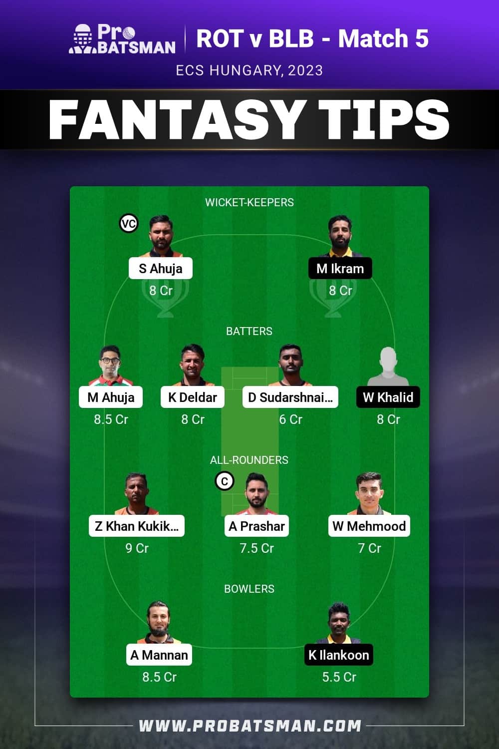 ROT vs BLB Dream11 Prediction - Fantasy Team 2 ROT vs BLB Dream11 Prediction - Fantasy Team 2