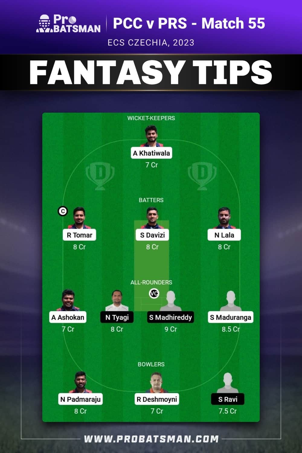 PCC vs PRS Dream11 Prediction - Fantasy Team 2 PCC vs PRS Dream11 Prediction - Fantasy Team 2