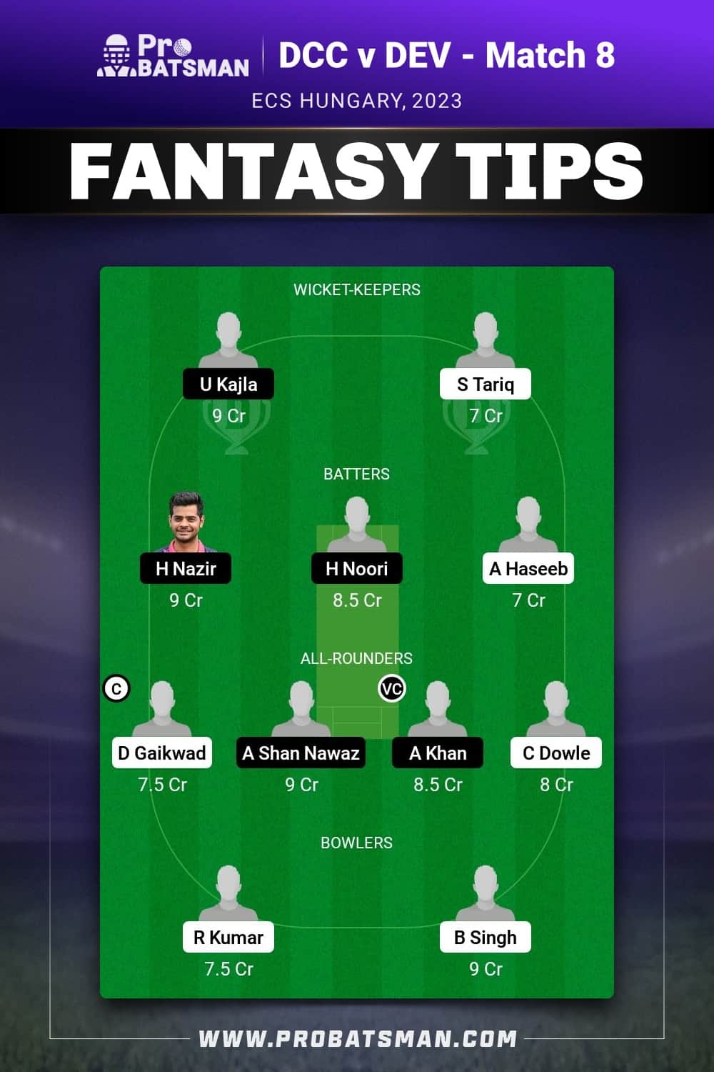 DCC vs DEV Dream11 Prediction - Fantasy Team 2 DCC vs DEV Dream11 Prediction - Fantasy Team 2