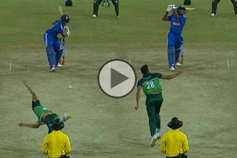 [Watch] Sai Sudharsan Smashes Twin Tower Sixes against Shahnawaz Dahani to Seal Victory for India A vs Pakistan A in Emerging Asia Cup 2023