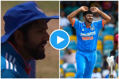 IND vs WI: [Watch] Rohit Sharma Loses Calm, Rips Into Shardul Thakur for Poor Fielding