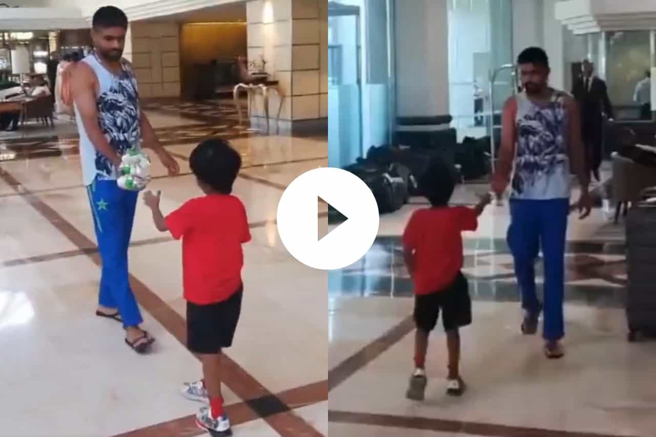 Babar Azam Gifts His Cricket Gloves To Young Fan
