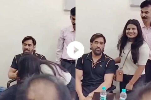 Emotional Fan Touches MS Dhoni’s Feet In A Special Meeting