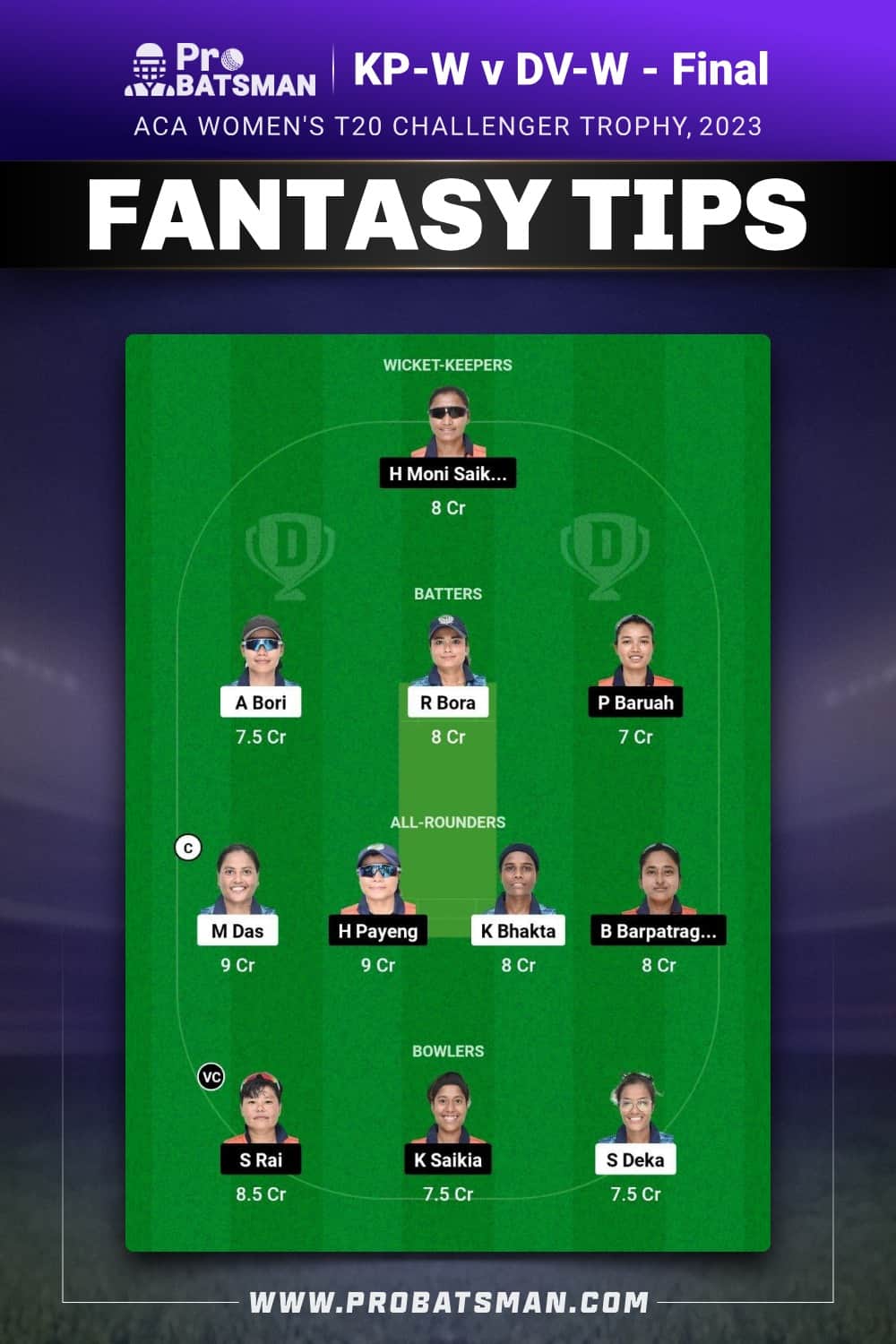 KP-W vs DV-W Dream11 Prediction - Fantasy Team 2 KP-W vs DV-W Dream11 Prediction - Fantasy Team 2