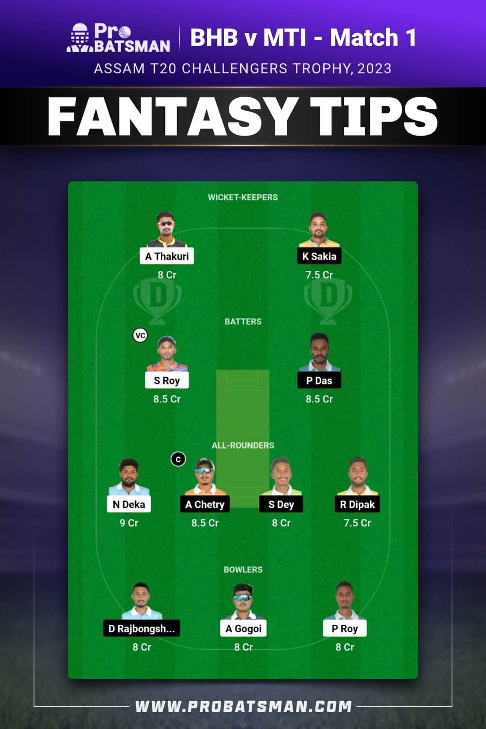 BHB vs MTI Dream11 Prediction - Fantasy Team 2 BHB vs MTI Dream11 Prediction - Fantasy Team 2