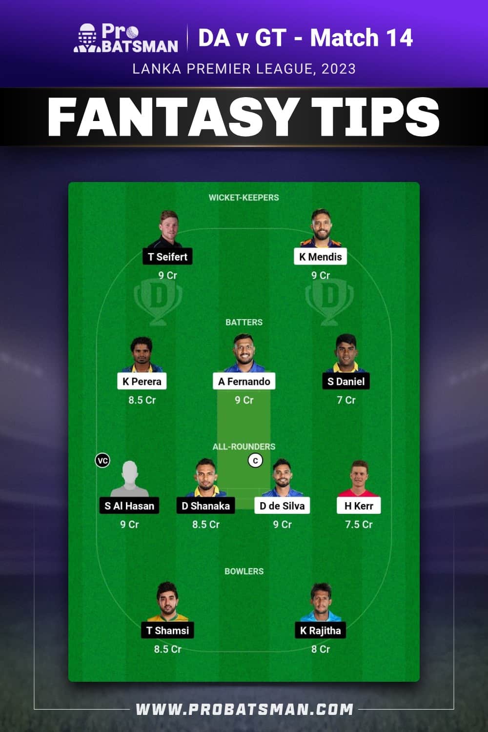 DA vs GT Dream11 Prediction - Fantasy Team 1 DA vs GT Dream11 Prediction - Fantasy Team 1