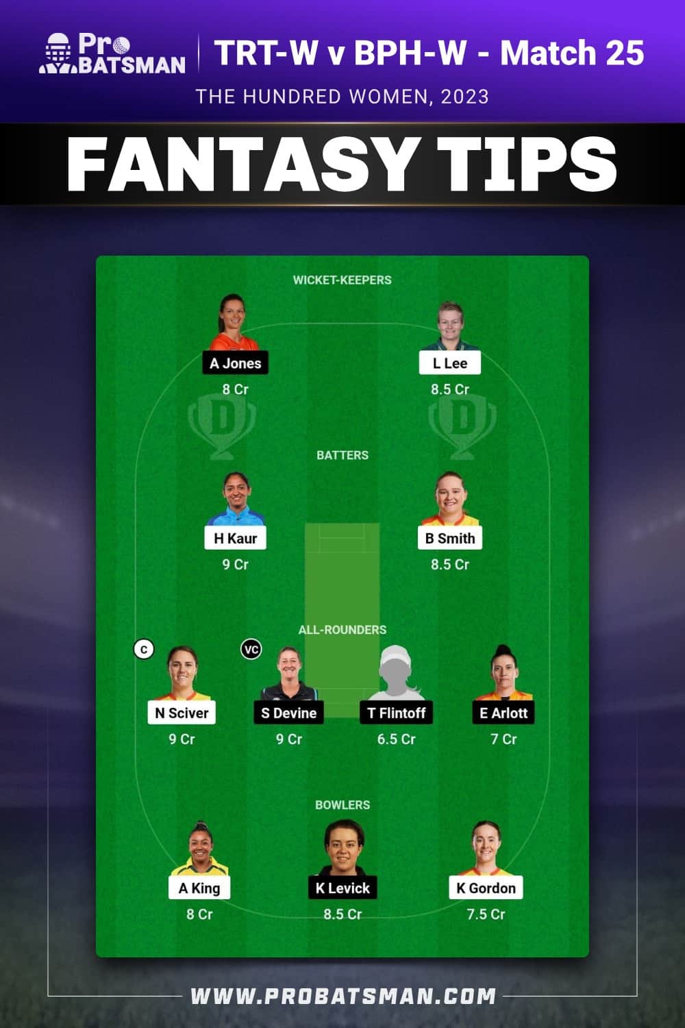 TRT-W vs BPH-W Dream11 Prediction - Fantasy Team 1 TRT-W vs BPH-W Dream11 Prediction - Fantasy Team 1