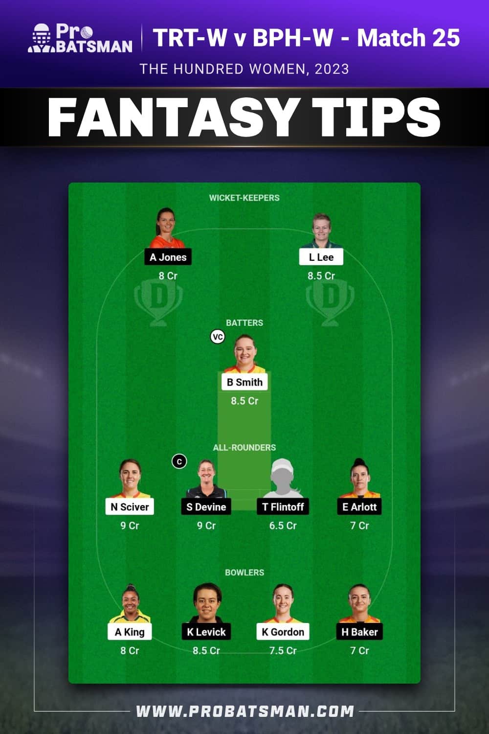 TRT-W vs BPH-W Dream11 Prediction - Fantasy Team 2 TRT-W vs BPH-W Dream11 Prediction - Fantasy Team 2