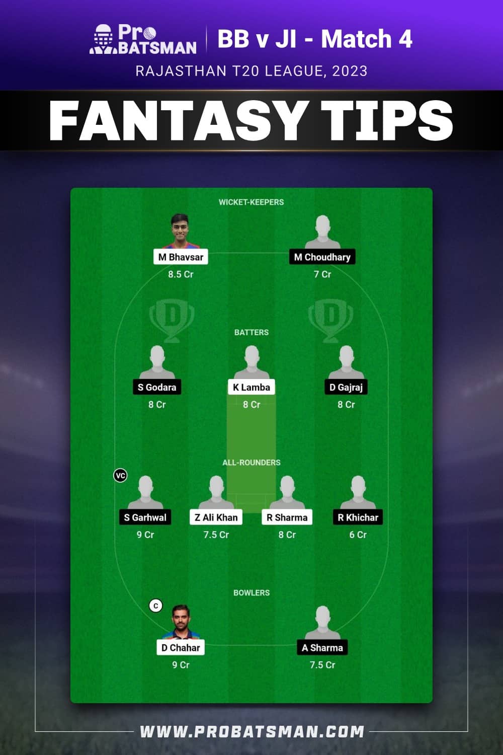 BB vs JI Dream11 Prediction - Fantasy Team 2 BB vs JI Dream11 Prediction - Fantasy Team 2