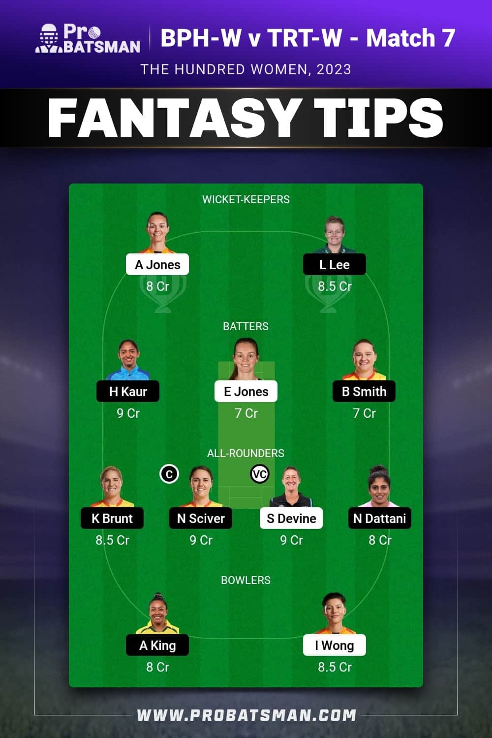 BPH-W vs TRT-W Dream11 Prediction - Fantasy Team 1 BPH-W vs TRT-W Dream11 Prediction - Fantasy Team 1