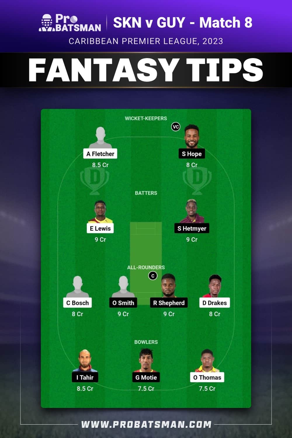 SKN vs GUY Dream11 Prediction With Stats, Pitch Report & Player Record of CPL, 2023 For Match 8 SKN vs GUY Dream11 Prediction With Stats, Pitch Report & Player Record of CPL, 2023 For Match 8