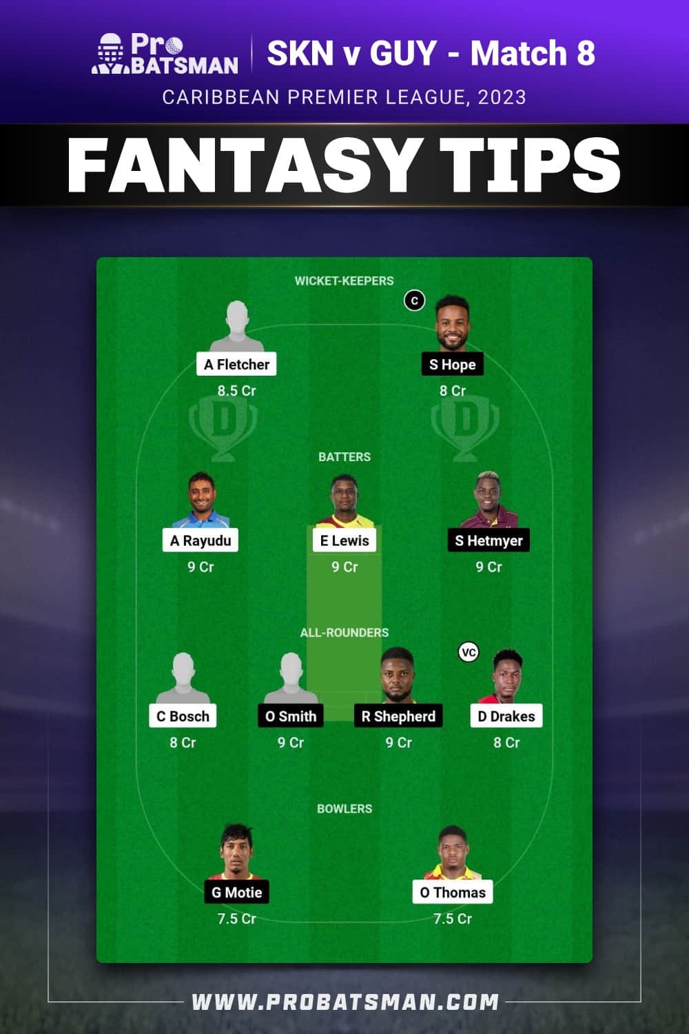 SKN vs GUY Dream11 Prediction With Stats, Pitch Report & Player Record of CPL, 2023 For Match 8 SKN vs GUY Dream11 Prediction With Stats, Pitch Report & Player Record of CPL, 2023 For Match 8