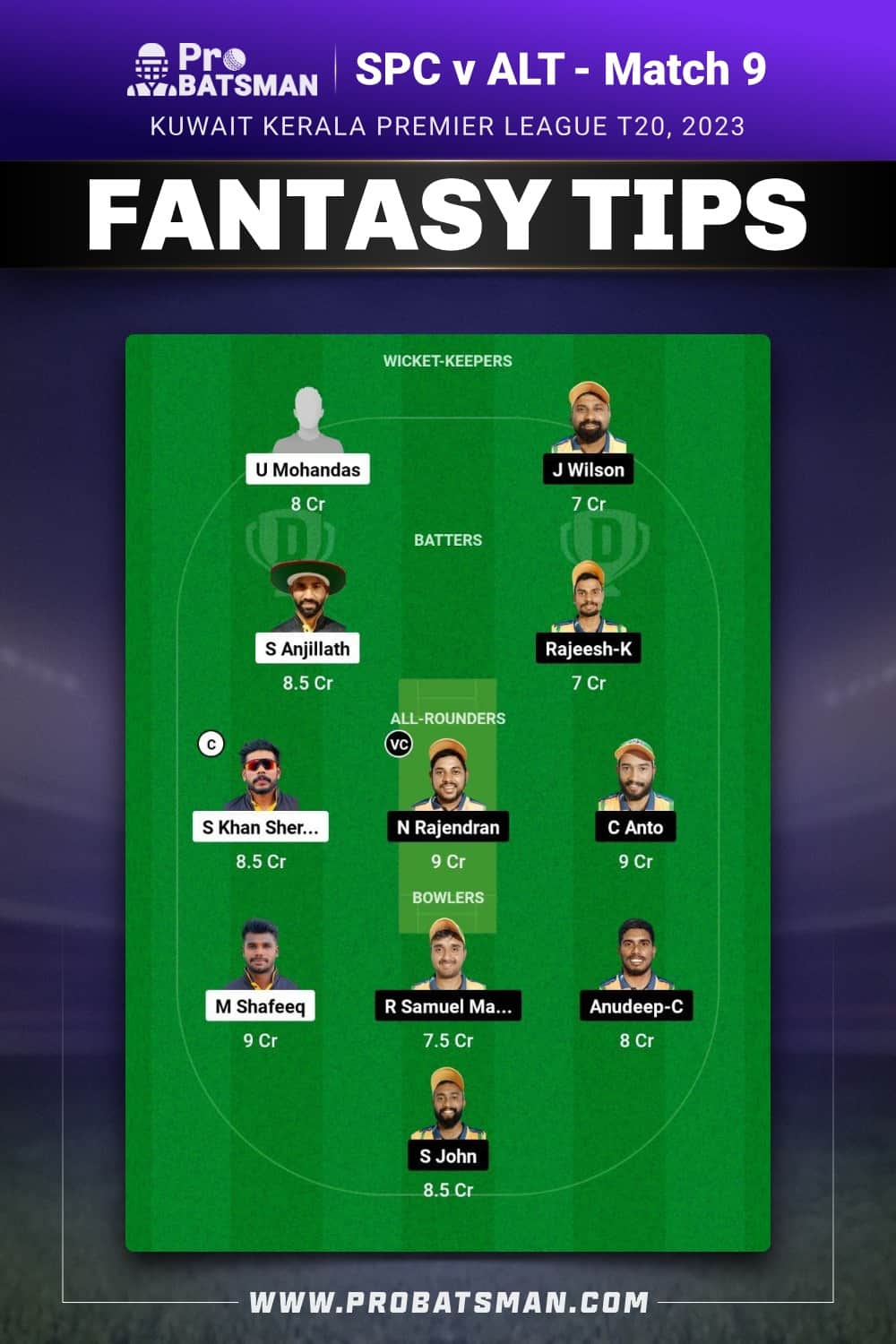 SPC vs ATL Dream11 Prediction - Fantasy Team 2 SPC vs ATL Dream11 Prediction - Fantasy Team 2