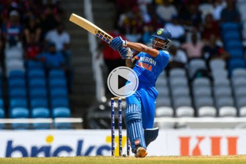 IND vs WI: [Watch] Tilak Varma Announces Arrival with Back-to-Back Sixes in India T20I Debut