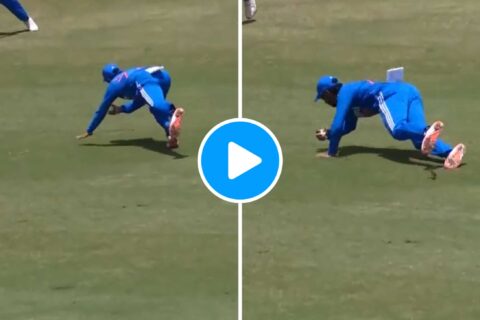 IND vs WI: [Watch] Debutant Tilak Varma’s Spectacular Diving Catch Steals the Show in first T20I against West Indies