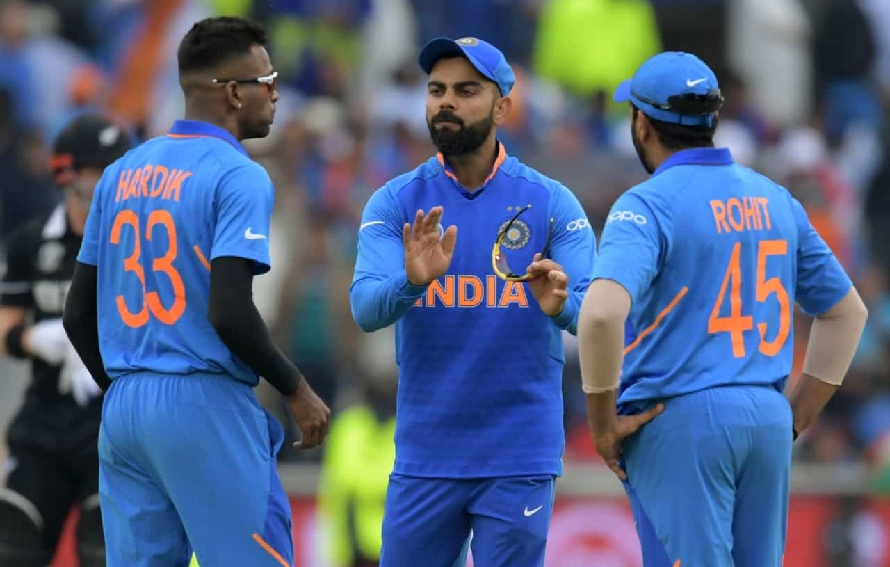 Hardik Pandya, Virat Kohli and Rohit Sharma