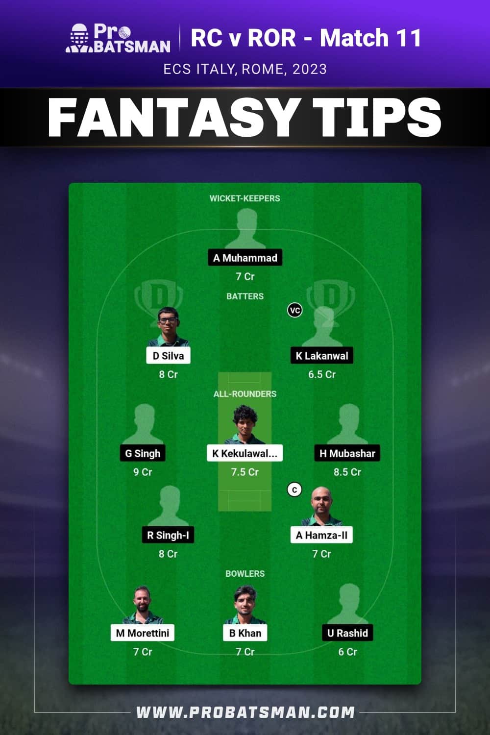 RC vs ROR Dream11 Prediction - Fantasy Team 2 RC vs ROR Dream11 Prediction - Fantasy Team 2