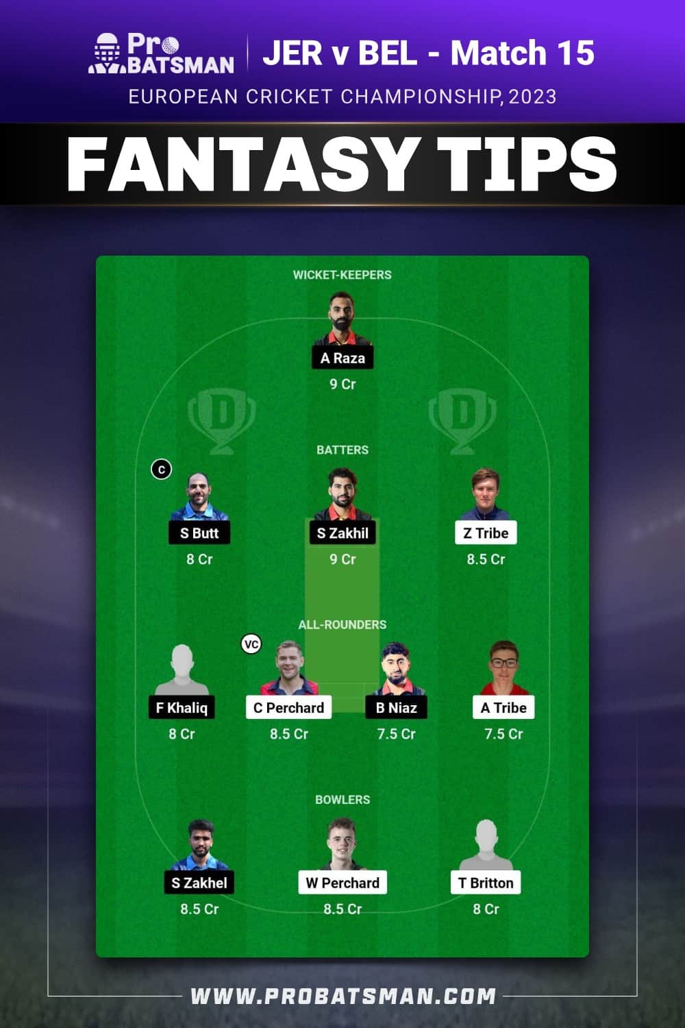 JER vs BEL Dream11 Prediction - Fantasy Team 2 JER vs BEL Dream11 Prediction - Fantasy Team 2