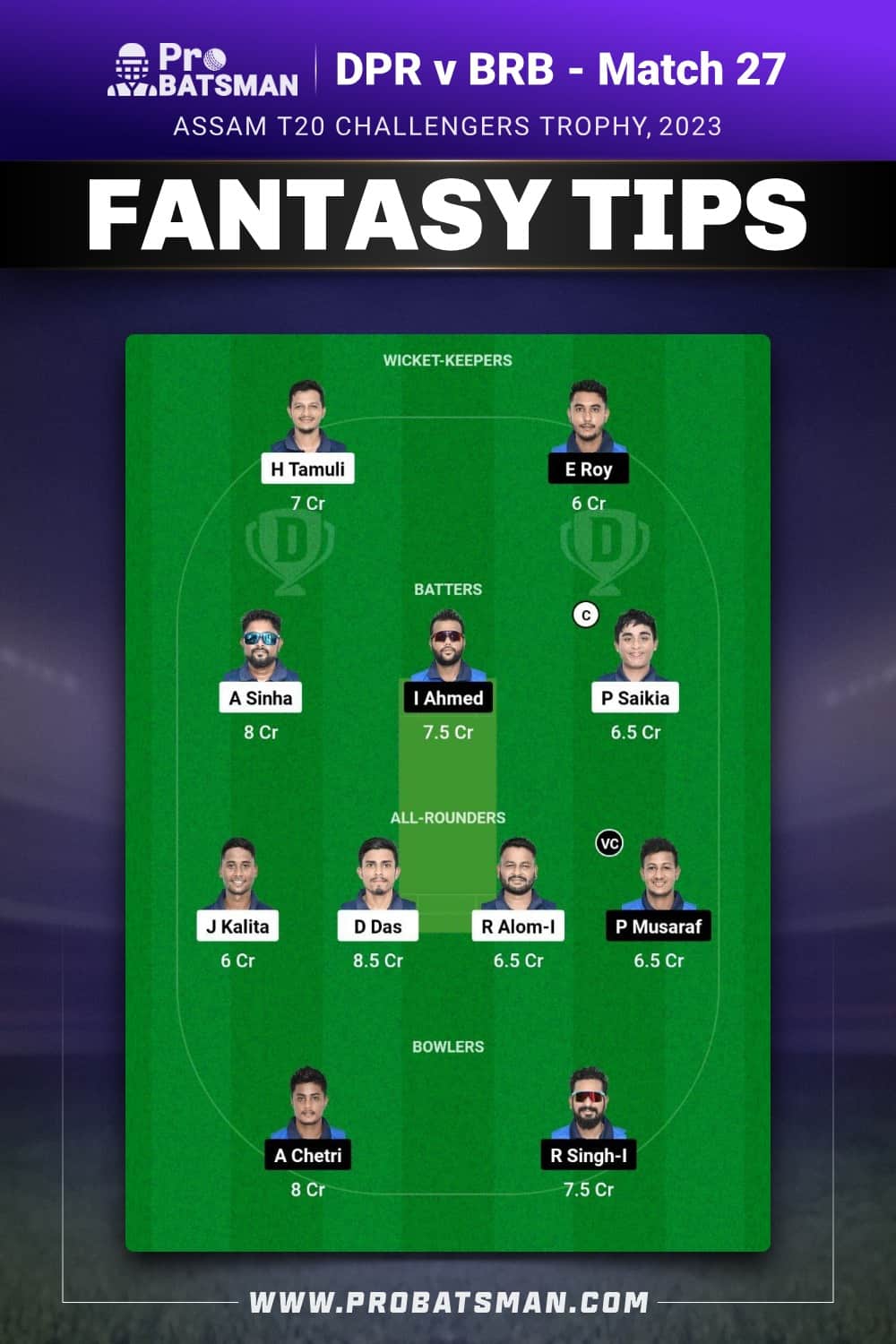 DPR vs BRB Dream11 Prediction - Fantasy Team 2