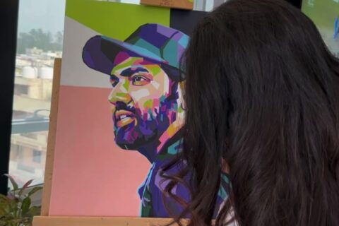 [Watch] Rohit Sharma Fan’s Stunning Painting Takes the Internet by Storm