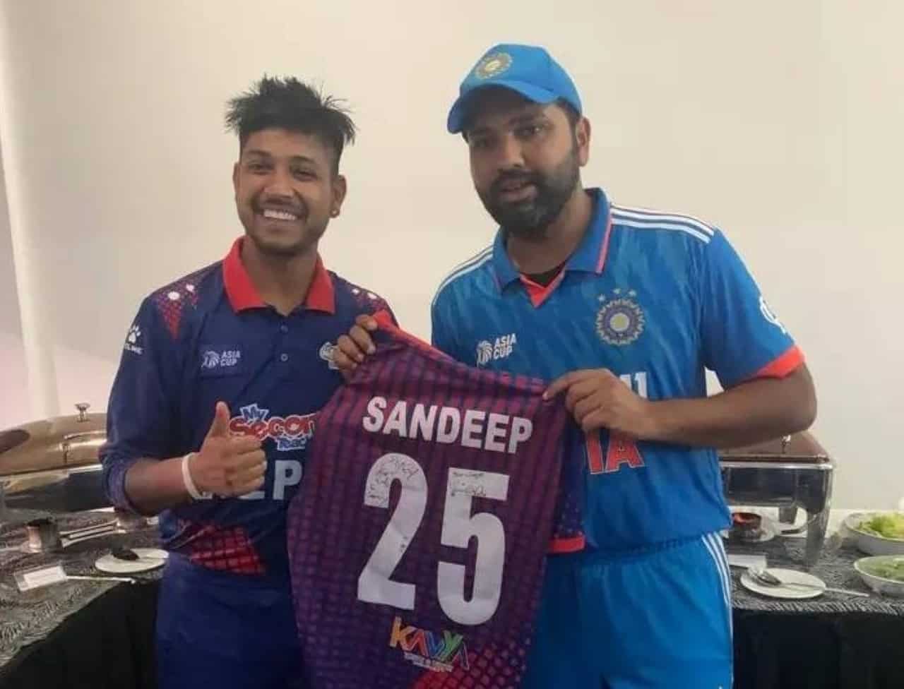 Sandeep Lamichhane and Rohit Sharma