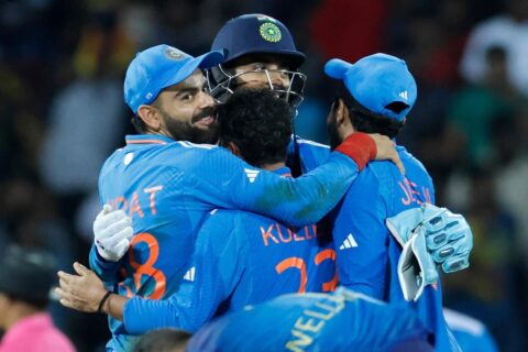 Virat Kohli's Group Hug with Rohit Sharma, KL Rahul Kuldeep Yadav