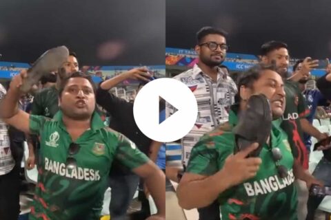 Bangladesh Fans Express Frustration by Beating Themselves with Shoes After BAN defeat against NED